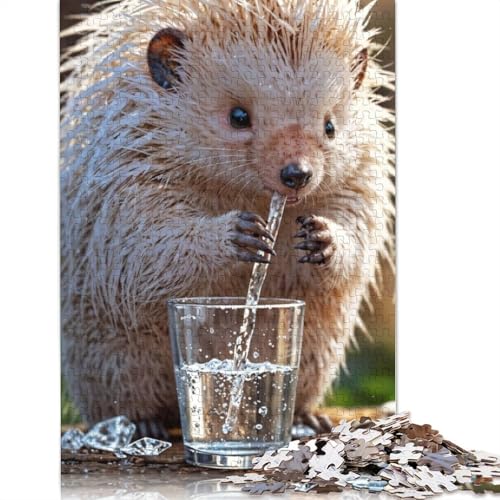 Igelpuzzle 1000 Teile für Erwachsene, Halloween-Geschenk, Puzzle für Erwachsene und Jugendliche ab 12 Jahren, 1000 Teile (75x50cm) von QASEYIPV