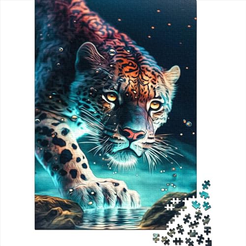 Jaguar Papierpuzzle, 1000 Teile für Erwachsene, pädagogisches Spiel, Herausforderungsspielzeug, 1000 Teile (38 x 26 cm) von QASEYIPV