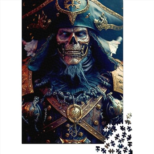 Kapitän Pirat 1000 Teile Papierpuzzle für Erwachsene und Jugendliche ab 12 Jahren Weihnachtsgeschenke 1000 Teile (38 x 26 cm) von QASEYIPV