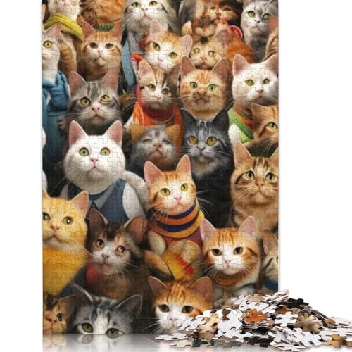 Katzen-Puzzle mit Tieren für Erwachsene, 1000 Teile Puzzle für Teenager, Lernspiel, Spielzeug, Weihnachtsgeschenke, 1000 Teile (38 x 26 cm) von QASEYIPV