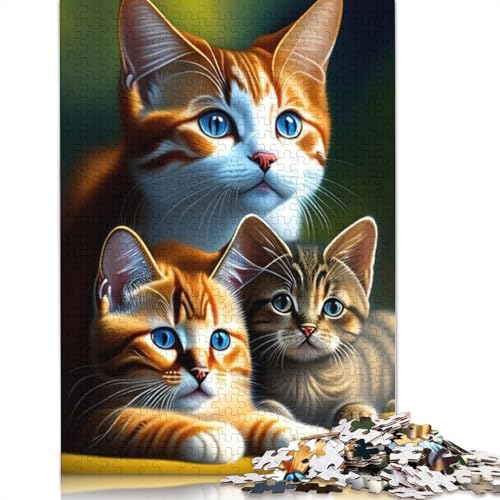 Katzenpuzzle für Erwachsene, 1000 Teile, ideal für Halloween, einzigartige Heimdekoration und Geschenke, 75 x 50 cm Katzenpuzzle für Erwachsene, 1000 Teile, ideal für Halloween, einzigartige Heimdekoration und Geschenke, 75 x 50 cm von QASEYIPV