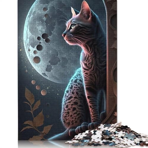 Katzenpuzzle für Erwachsene, Lernspiel, 1000 Teile (75 x 50 cm) von QASEYIPV