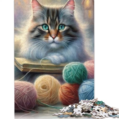 Katzentierpuzzle für Erwachsene, 1000 Teile, für Erwachsene und Jugendliche ab 12 Jahren, Weihnachtsgeschenke, 1000 Teile (75 x 50 cm) von QASEYIPV