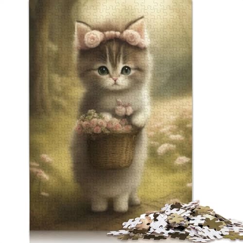 Katzentierpuzzle für Erwachsene, 1000 Teile, für Erwachsene und Jugendliche ab 12 Jahren, Weihnachtsgeschenke, 1000 Teile (75 x 50 cm) von QASEYIPV