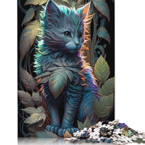 Katzentierpuzzle für Erwachsene, 1000 Teile, für Jugendliche ab 12 Jahren, Weihnachtsgeschenk, 1000 Teile (38 x 26 cm) von QASEYIPV