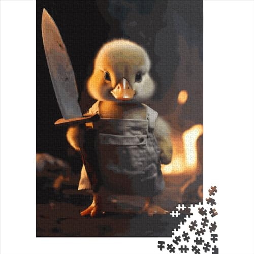 Killer Duck Holzpuzzle, 1000 Teile, für Erwachsene, Lernspiel, 75 x 50 cm von QASEYIPV