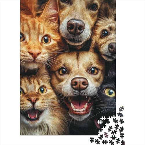 Kreative Puzzle 1000 Teile Weihnachtswelpen Rechteck Weihnachten Puzzle Spielzeug für Erwachsene 1000 Teile (75x50cm) von QASEYIPV