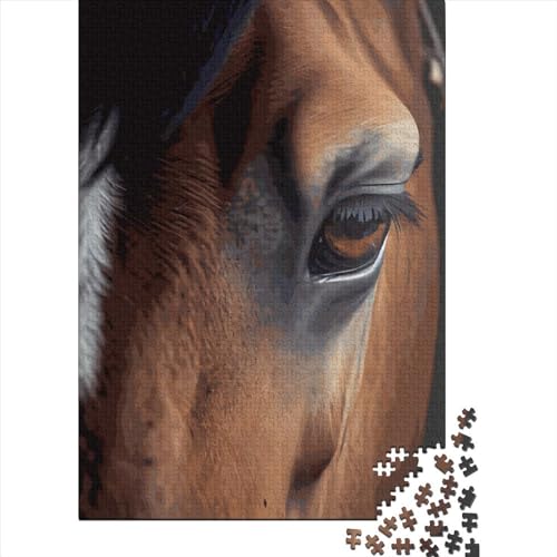 Kreatives quadratisches Holzpuzzle, 1000 Teile, Nahpferd, für Erwachsene, Lernspielzeug, Herausforderung, Spielzeug, 1000 Teile (38 x 26 cm) von QASEYIPV