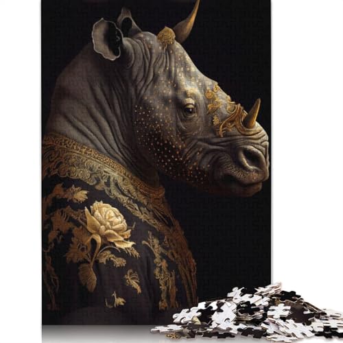 Künstlerisches Nashorn-Puzzle, 1000 Teile, für Erwachsene und Jugendliche, ab 12 Jahren, Weihnachtsgeschenke, 1000 Teile, 75 x 50 cm Künstlerisches Nashorn-Puzzle, 1000 Teile, für Erwachsene und Jugendliche, ab 12 Jahren, Weihnachtsgeschenke, 1000 Teile, 75 x 50 cm von QASEYIPV