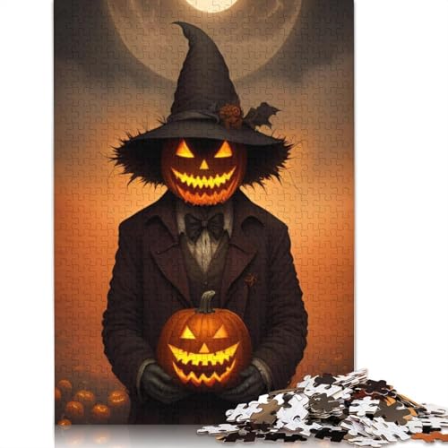 Kürbis und Teufelspuzzle für Erwachsene und Teenager, 1000 Teile, Holzpuzzle für Erwachsene, Puzzle für Jugendliche ab 12 Jahren, Weihnachtsgeschenke, 1000 Teile (75x50cm) von QASEYIPV