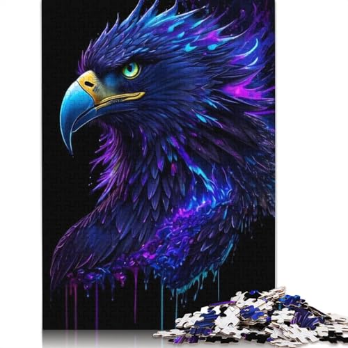 Kunstpuzzle, Adler, 1000 Teile, für Erwachsene und Jugendliche, nachhaltiges Papierpuzzle für Erwachsene, 1000 Teile (38 x 26 cm) von QASEYIPV