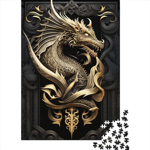Legendäres Art-Deco-Papierpuzzle, 1000 Teile, für Erwachsene, Lernspiel, Herausforderung, Weihnachtsgeschenk, 1000 Teile (38 x 26 cm) von QASEYIPV