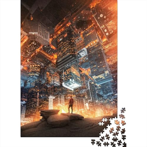 Lightworld Puzzle für Erwachsene Puzzle für Erwachsene Lernspiel Herausforderung Spielzeug 1000 Teile (38 x 26 cm) von QASEYIPV