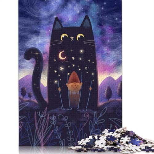 Lila Nacht, 1000-teiliges Puzzle für Erwachsene | | Familienspaß-Puzzles für Erwachsene, Geschenke, Denkspiele, 1000 Teile (75 x 50 cm) von QASEYIPV