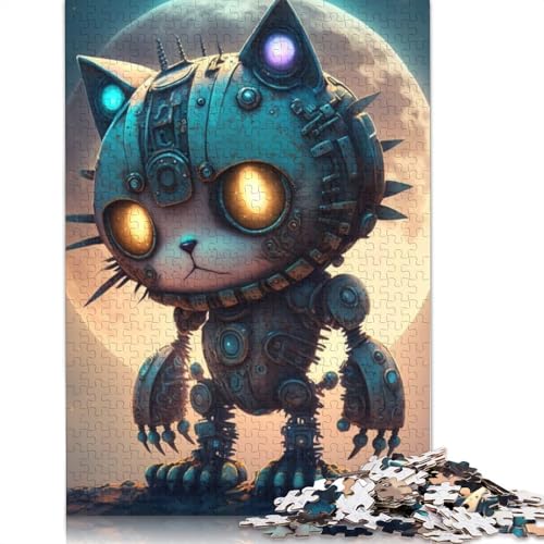 Mechanische Katze Puzzle 1000 Teile Adult Mechanische Katze Geschenk Halloween Geschenk Erwachsene Puzzle Home Decor 1000 Teile (38x26cm) von QASEYIPV