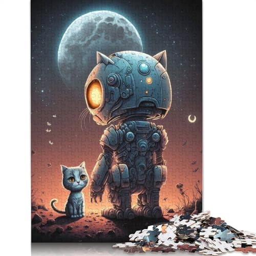Mechanische Katzen, 1000 Teile Puzzle für Erwachsene und Jugendliche, Holzpuzzle, nachhaltiges Puzzle für Erwachsene | Spiele 1000 Teile (75x50cm) von QASEYIPV