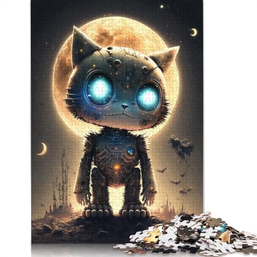 Mechanisches Katzenpuzzle für Erwachsene, 1000 Teile (75 x 50 cm), Lernspiel, 1000 Teile (75 x 50 cm) von QASEYIPV