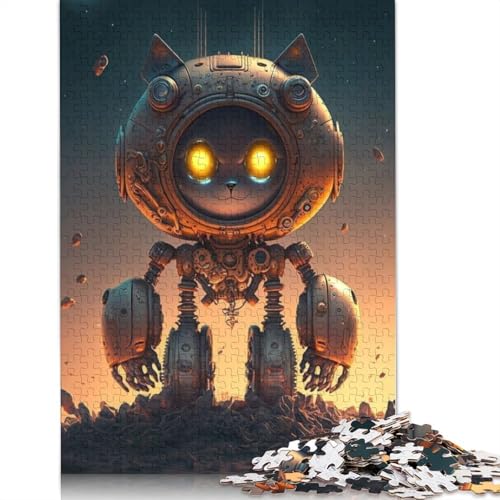 Mechanisches Puzzle, 1000 Teile, Katze, für Erwachsene, ab 14 Jahren, 1000 Teile (75 x 50 cm) von QASEYIPV