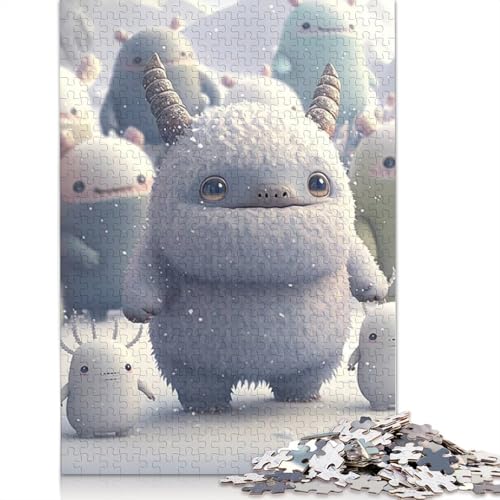 Monster-Puzzle, 1000 Teile, aus Holz, für Erwachsene und Jugendliche, Familienspiel, Weihnachtsgeschenke, 1000 Teile (75 x 50 cm) von QASEYIPV