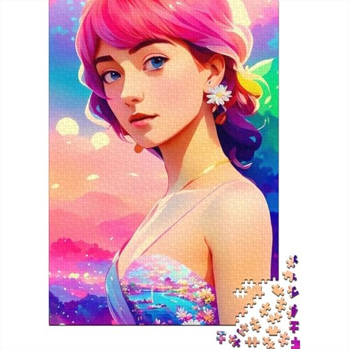 Morning Walk Holzpuzzle 1000 Teile für Erwachsene, Lernspiel, Herausforderung, Spielzeug, Geschenke für Heiligabend, 1000 Teile (75 x 50 cm) von QASEYIPV