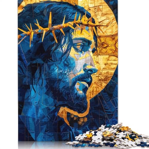 Mosaik-Puzzle mit Jesus-Porträt, anpassbare Bilder, 100% recycelter Karton, Puzzle für Erwachsene und Teenager, einzigartiges Geschenk, 1000 Teile (75 x 50 cm) von QASEYIPV