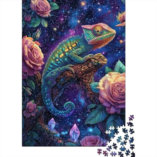 Mystical_chameleon Puzzle 1000 Teile für Erwachsene, Intellektuelles Spiel, Kinderpuzzle, 1000 Teile (75 x 50 cm) von QASEYIPV