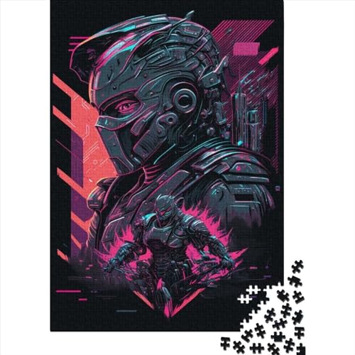 Neon Warrior1 Puzzle mit 1000 Teilen für Erwachsene ab 14 Jahren, 1000 Teile (38 x 26 cm). von QASEYIPV