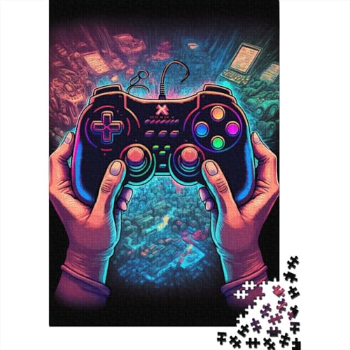 Neonpuzzle für Erwachsene, 1000 Teile, Lernspiel, Herausforderungsspielzeug, 1000 Teile (75 x 50 cm) von QASEYIPV