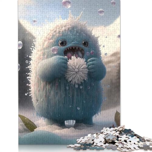 Niedliche Monster Puzzle 1000 Teile, Holzpuzzle für Erwachsene und Jugendliche, Familienspiel, Geschenke für Heiligabend, 1000 Teile (75x50cm) von QASEYIPV