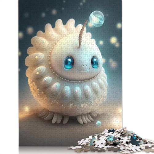 Niedliche Monster Puzzle 1000 Teile, Holzpuzzle für Erwachsene und Jugendliche, Familienspiel, Geschenke für Heiligabend, 1000 Teile (75x50cm) von QASEYIPV