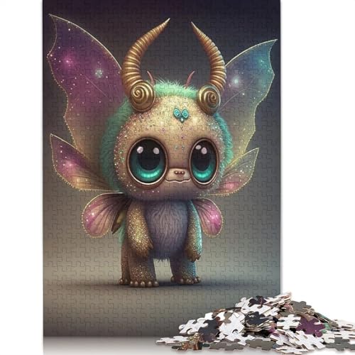Niedliche Monster Puzzle 1000 Teile für Erwachsene, Halloween-Geschenk, Holzpuzzle für Erwachsene und Jugendliche, 1000 Teile Lernpuzzle (75x50cm) von QASEYIPV