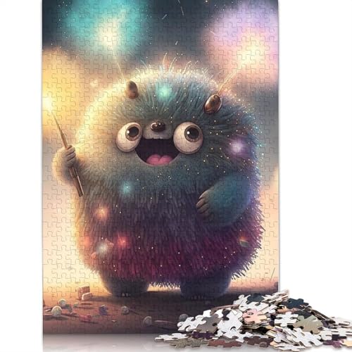 Niedliche Monster Puzzle 1000 Teile für Erwachsene, Holzpuzzle, Lernspiel für Erwachsene Teenager, 1000 Teile (75x50cm) von QASEYIPV