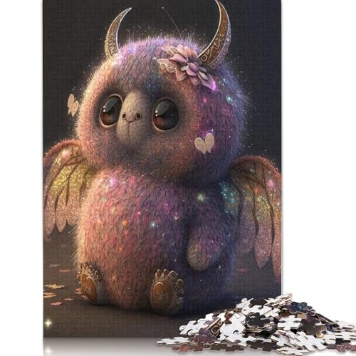Niedliche Monster Puzzle 1000 Teile für Erwachsene, Holzpuzzle, Lernspiel für Erwachsene Teenager, 1000 Teile (75x50cm) von QASEYIPV