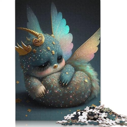 Niedliche Monster Puzzle 1000 Teile für Erwachsene, Holzpuzzle, Lernspiel für Erwachsene Teenager, 1000 Teile (75x50cm) von QASEYIPV