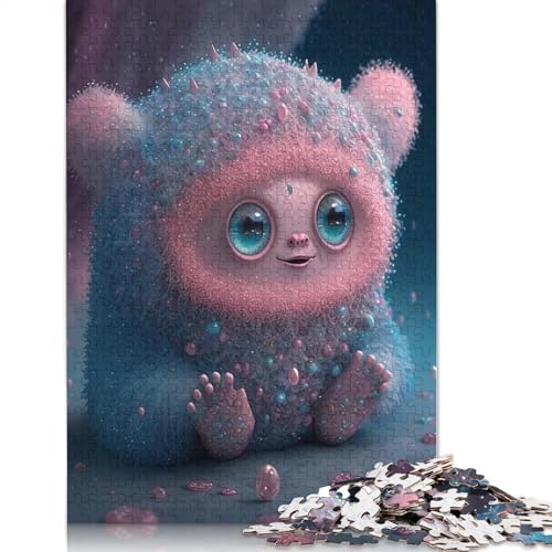 Niedliche Monster Puzzle 1000 Teile für Erwachsene, Holzpuzzle für Erwachsene, Teenager, Männer und Frauen, Geschenk 1000 Teile (75x50cm) von QASEYIPV