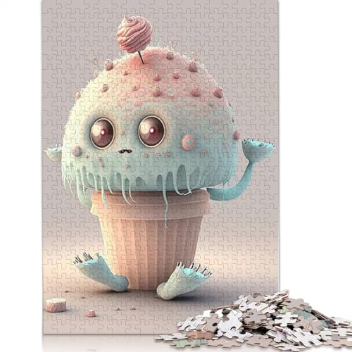 Niedliche Monster Puzzle 1000 Teile für Erwachsene, Holzpuzzle für Erwachsene, Teenager, Männer und Frauen, Geschenk 1000 Teile (75x50cm) von QASEYIPV