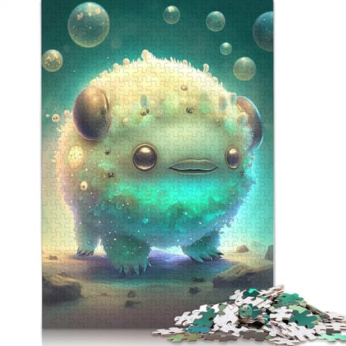 Niedliche Monster Puzzle 1000 Teile für Erwachsene, Holzpuzzle für Erwachsene, Teenager, Männer und Frauen, Geschenk 1000 Teile (75x50cm) von QASEYIPV