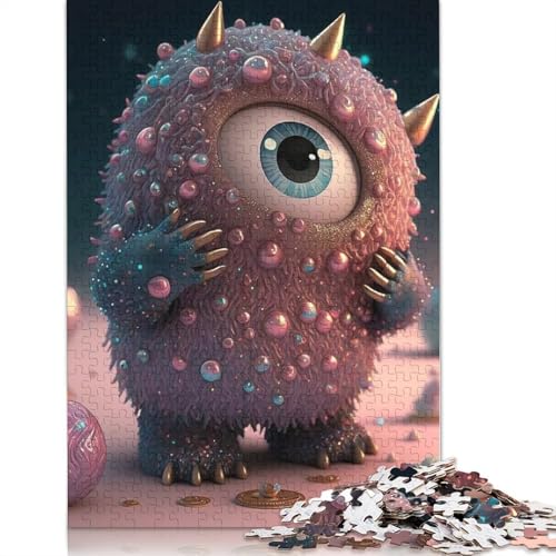 Niedliche Monster Puzzle 1000 Teile für Teenager, Geschenke, Papier-Puzzles für Erwachsene, Lernspiele für Zuhause, DIY-Spielzeug, 1000 Teile (38 x 26 cm) von QASEYIPV