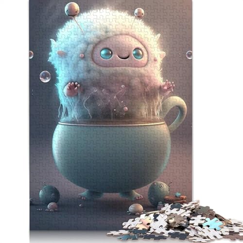 Niedliche Monster Puzzle 1000 Teile für Teenager, Geschenke, Papier-Puzzles für Erwachsene, Lernspiele für Zuhause, DIY-Spielzeug, 1000 Teile (38 x 26 cm) von QASEYIPV