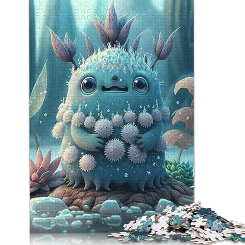 Niedliche Monster Puzzle 1000 Teile für Teenager, Holzpuzzle Geschenke für Erwachsene, Lernspiele für Zuhause, DIY Spielzeug, 1000 Teile (75x50cm) von QASEYIPV