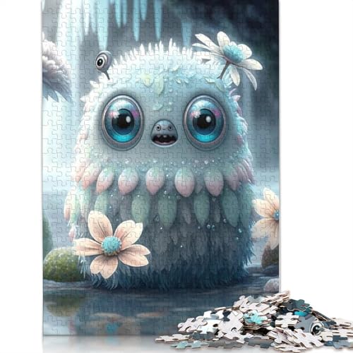 Niedliche Monster Puzzle 1000 Teile für Teenager, Holzpuzzle Geschenke für Erwachsene, Lernspiele für Zuhause, DIY Spielzeug, 1000 Teile (75x50cm) von QASEYIPV