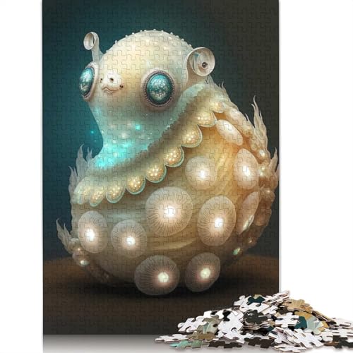 Niedliche Monster Puzzle 1000 Teile für Teenager, Holzpuzzle Geschenke für Erwachsene, Lernspiele für Zuhause, DIY Spielzeug, 1000 Teile (75x50cm) von QASEYIPV