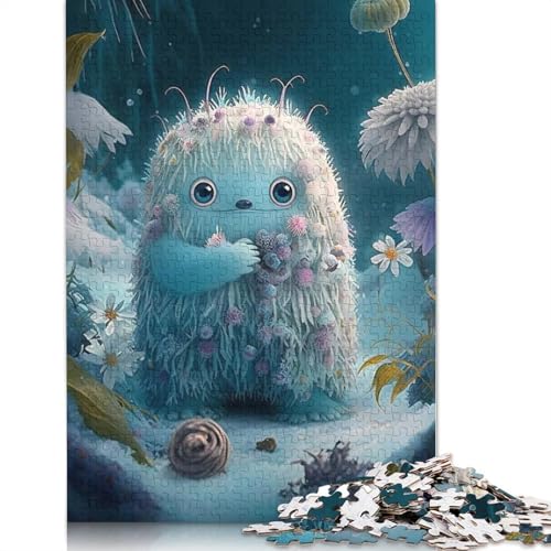 Niedliche Monster Puzzle für Erwachsene, 1000 Teile Puzzle für Erwachsene und Jugendliche, Familienspiel, 1000 Teile (38x26cm) von QASEYIPV