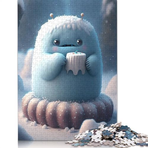 Niedliche Monster Puzzle für Erwachsene und Teenager, 1000 Teile, Holzpuzzle für Erwachsene, Puzzle für Jugendliche ab 12 Jahren, Weihnachtsgeschenke, 1000 Teile (75x50cm) von QASEYIPV