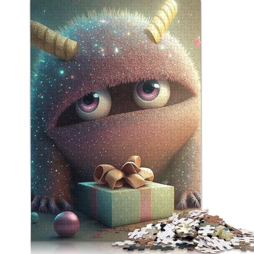 Niedliche Monster Puzzle für Erwachsene und Teenager, 1000 Teile, Holzpuzzle für Erwachsene, Puzzle für Jugendliche ab 12 Jahren, Weihnachtsgeschenke, 1000 Teile (75x50cm) von QASEYIPV