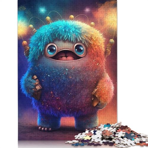 Niedliche Monster Puzzle für Erwachsene und Teenager, 1000 Teile, Puzzle für Erwachsene, nachhaltige Puzzlespiele, Weihnachtsgeschenke, 1000 Teile (38x26cm) von QASEYIPV