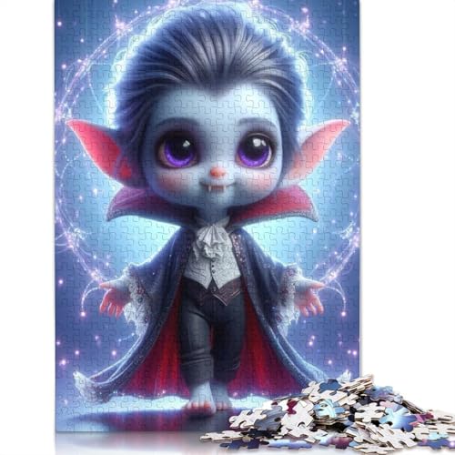Niedliche Vampirpuzzle für Erwachsene und Teenager, 1000 Teile, Holzpuzzle für Erwachsene, Puzzle für Jugendliche ab 12 Jahren, Weihnachtsgeschenke, 1000 Teile (75x50cm) von QASEYIPV