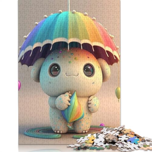 Niedliches Monster-Puzzle, 1000 Teile, für Erwachsene und Jugendliche ab 12 Jahren, Weihnachtsgeschenke, 1000 Teile (38 x 26 cm) von QASEYIPV