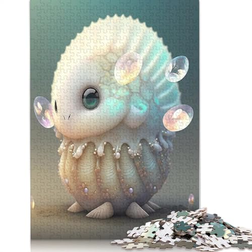 Niedliches Monster-Puzzle, 1000 Teile, für Erwachsene und Jugendliche ab 12 Jahren, Weihnachtsgeschenke, 1000 Teile (38 x 26 cm) von QASEYIPV