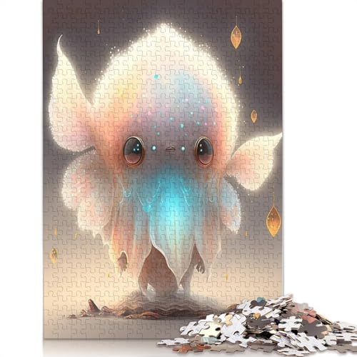 Niedliches Monster-Puzzle für Erwachsene, 1000 Teile, Familienspiel für Erwachsene und Jugendliche (38 x 26 cm) von QASEYIPV